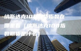 纳斯达克100期货指数在哪里看（纳斯达克100指数期货是什么）