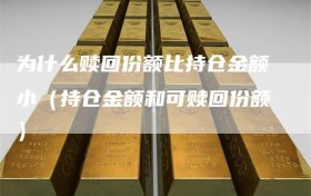 为什么赎回份额比持仓金额小（持仓金额和可赎回份额）