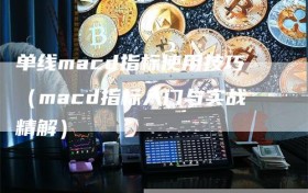 单线macd指标使用技巧（macd指标入门与实战精解）