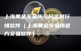 上海黄金交易所今日实时行情软件（上海黄金交易所官方交易软件）