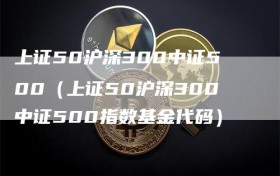 上证50沪深300中证500（上证50沪深300中证500指数基金代码）