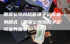 期货公司风险管理子公司业务模式（期货公司风险子公司业务指引）