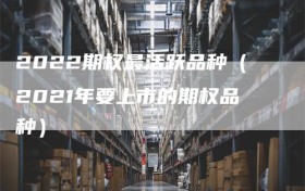 2022期权最活跃品种（2021年要上市的期权品种）