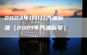 2023年1月1日汽油标准（2021年汽油标号）