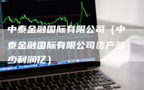 中泰金融国际有限公司（中泰金融国际有限公司资产多少利润亿）