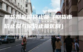 期货指定价格止损（期货市价止损与限价止损区别）