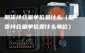 期货持仓量单位是什么（期货持仓量单位是什么单位）