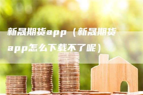 新晟期货app（新晟期货app怎么下载不了呢）